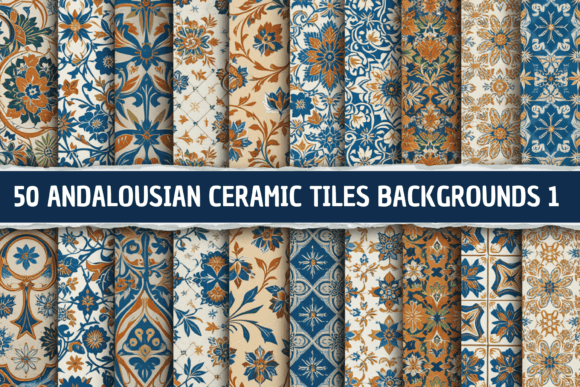 50 Ceramic Tiles Backgrounds 1: Your Design Foundation