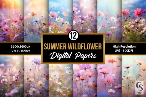 Capture the Season: Summer Wildflowers Backgrounds