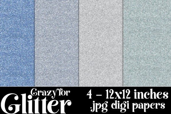 Crazy for Glitter Backgrounds, Blue 2: A Designer's Sparkle