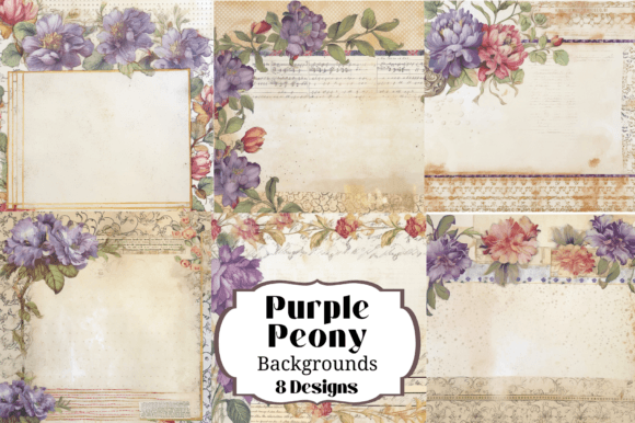 Elevate Your Brand with Lush Purple Peony Backgrounds