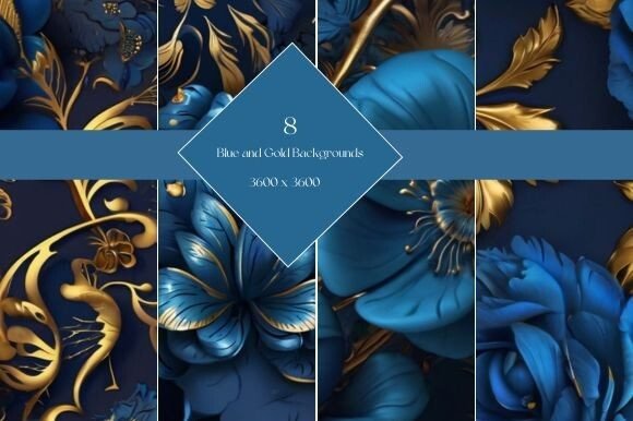 Elevate Your Projects: The Allure of Blue and Gold Seamless Backgrounds