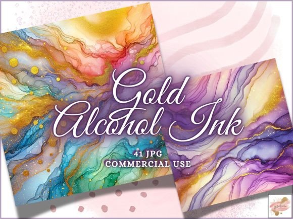 Exploring the Magic of Rainbow Gold Alcohol Ink Backgrounds