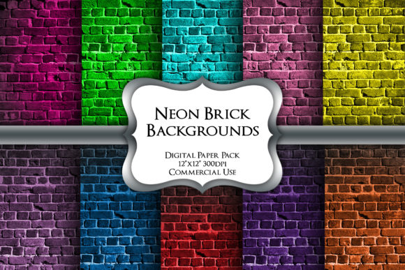Neon Brick Backgrounds: Where Urban Edge Meets Digital Polish