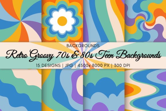 Retro Groovy 70s & 80s Teen Backgrounds: A Design Deep Dive