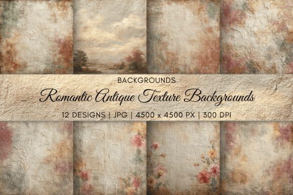 Romantic Antique Texture Backgrounds: Timeless Design Assets