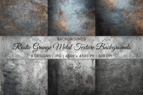 Rustic Grunge Metal Texture Backgrounds: Industrial Warmth