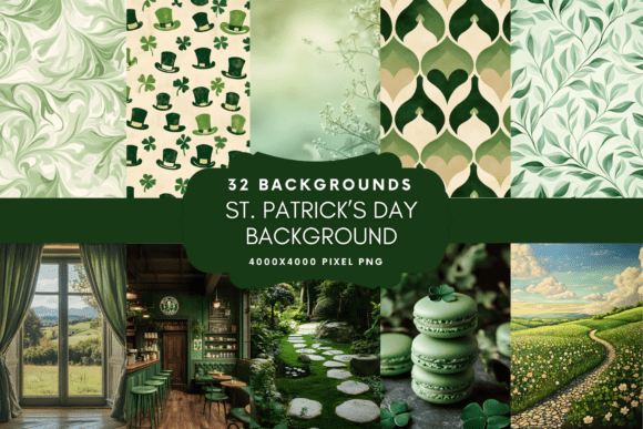St. Patrick’s Day Backgrounds: 32 Watercolor Designs for Every Project