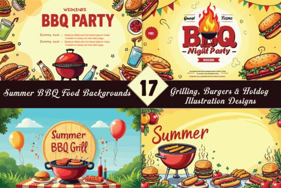 Summer BBQ Food Backgrounds: A Design Toolkit for Instant Atmosphere