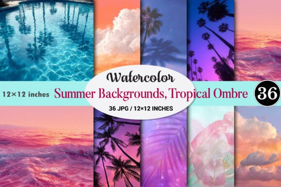 Tropical Ombre: The Summer Backgrounds Every Designer Needs