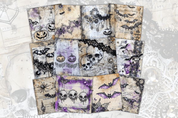 Victorian Halloween Lace: A Gothic Shabby Chic Digital Collection