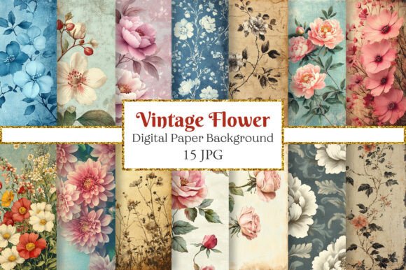 Vintage Flower Backgrounds: A Designer's Digital Toolkit